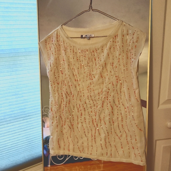 SALE! J LO Sequin Blouse, Small - Picture 1 of 2